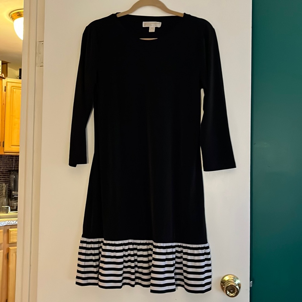 Michael Kors Dress with Striped Bottom Edging